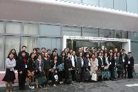 KKU delegation outside Lo Kwee-Seong Integrated Biomedical Sciences Building